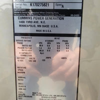 "New" Cummins C30 N6H LP/NG 30kW 120/240V 1-PH Generator