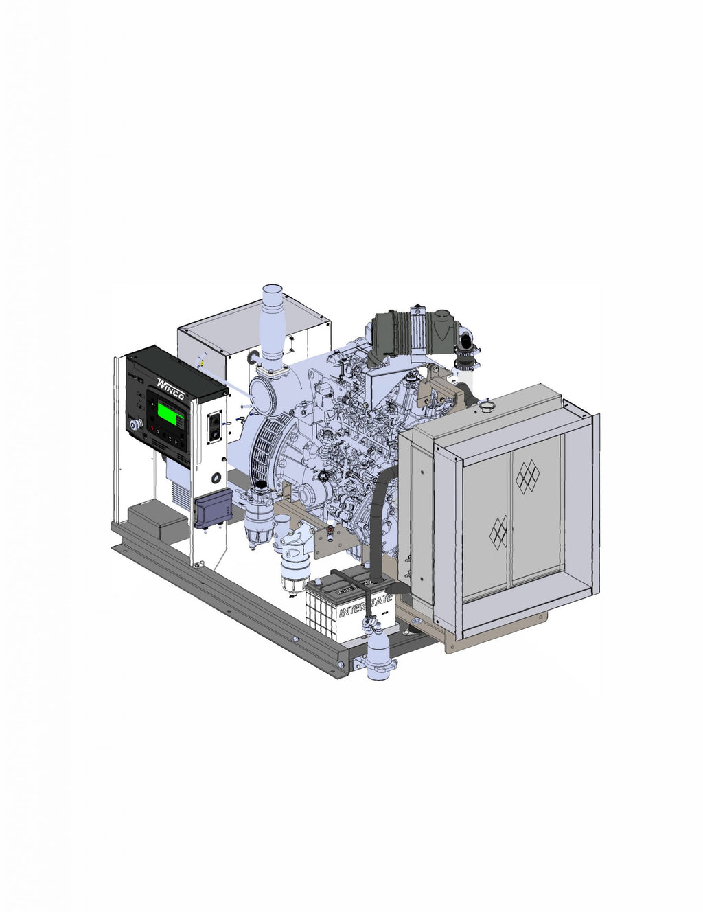 Winco DE23 Gen 3 Teir 4 Final Diesel Generator Open Skid Prime (47 Gal. tank option available)