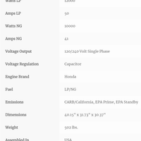 12kW Winco PSS12H2W LP/NG Gaseous Standby